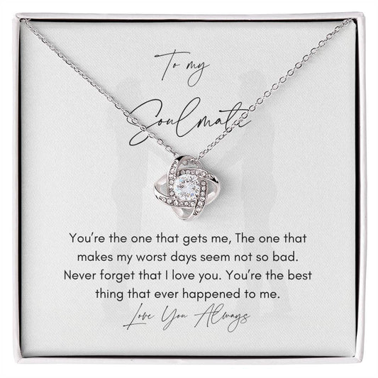 Indescribable Best Soulmate Love | Love Knot Necklace Gift