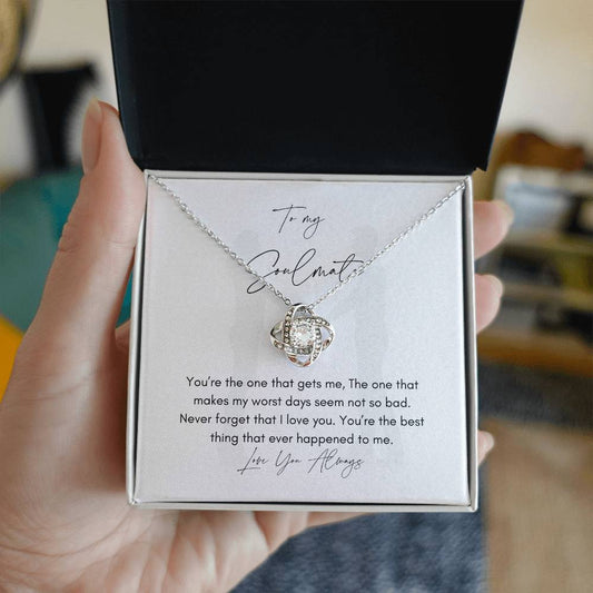 Indescribable Best Soulmate Love | Love Knot Necklace Gift