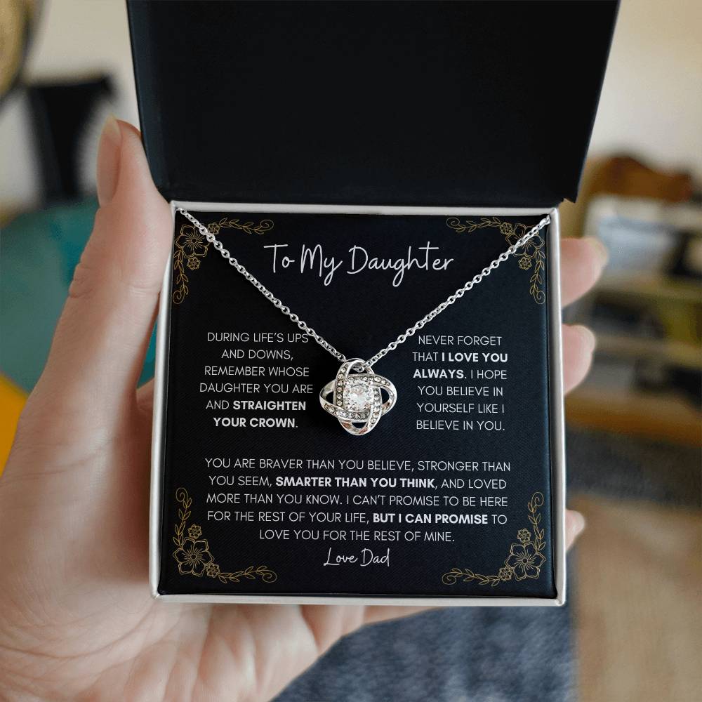 Dad Believes In Daughter Necklace | Love Knot Gift