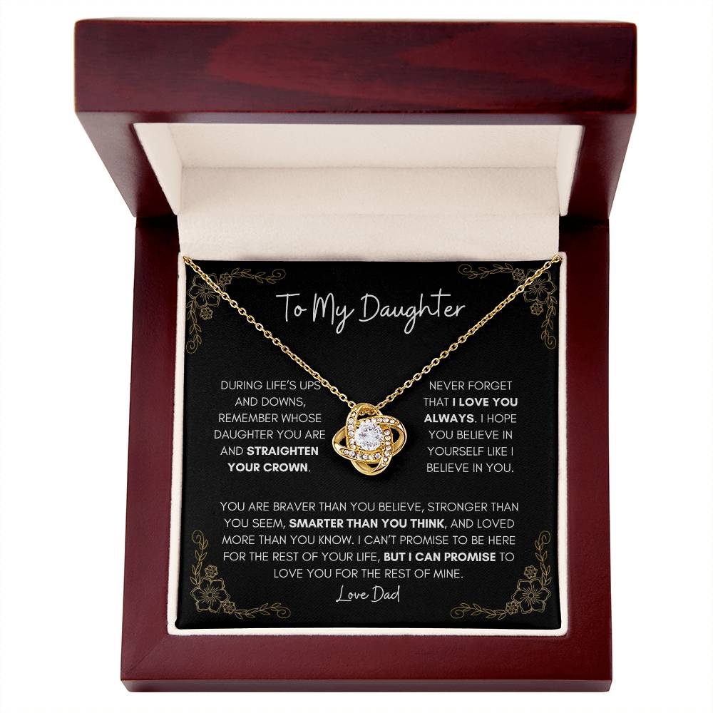 Dad Believes In Daughter Necklace | Love Knot Gift
