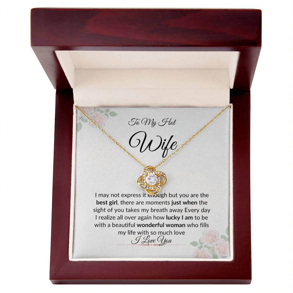 My Wife with Love | Gift Box Love Knot Necklace