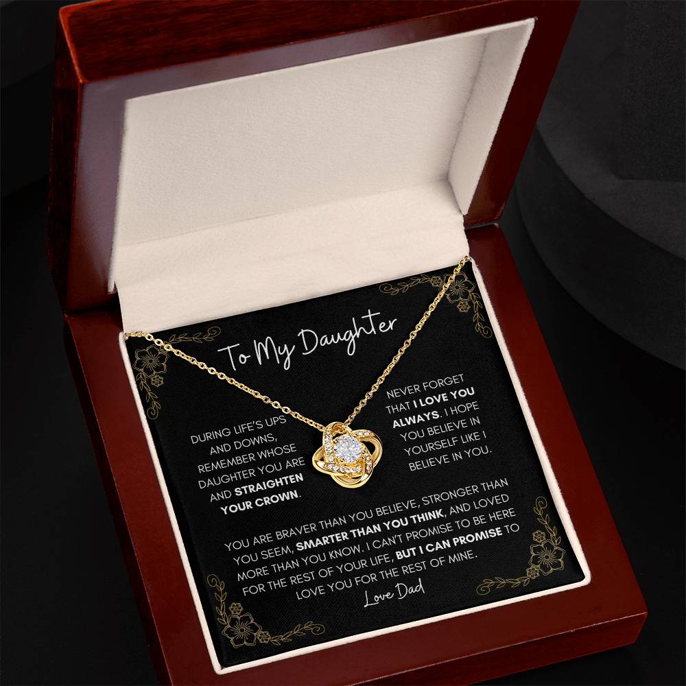 Dad Believes In Daughter Necklace | Love Knot Gift