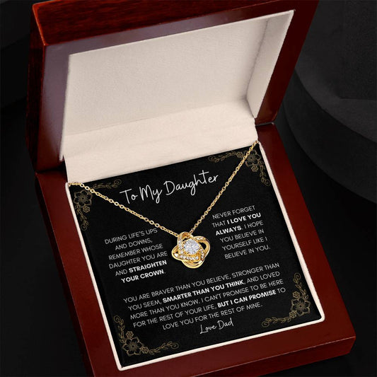 Dad Believes In Daughter Necklace | Love Knot Gift