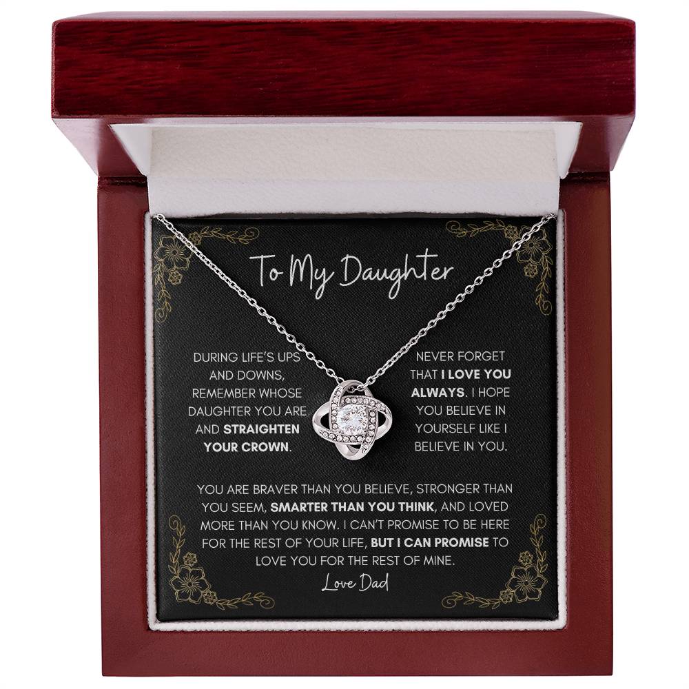 Dad Believes In Daughter Necklace | Love Knot Gift
