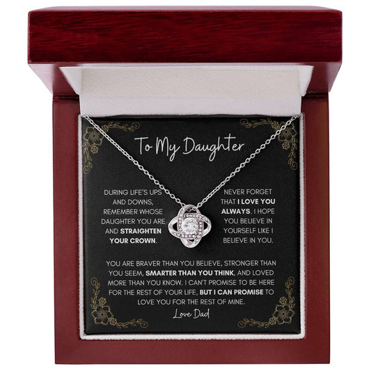 Dad Believes In Daughter Necklace | Love Knot Gift