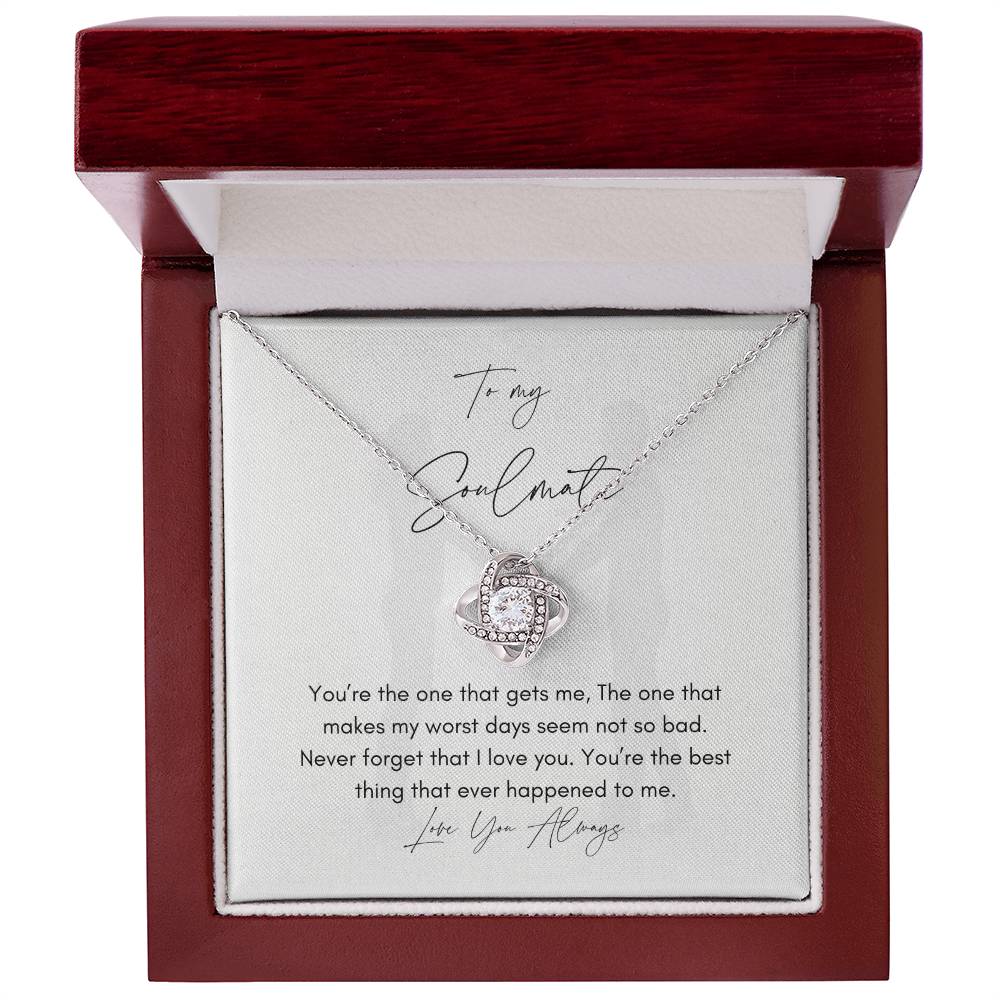 Indescribable Best Soulmate Love | Love Knot Necklace Gift