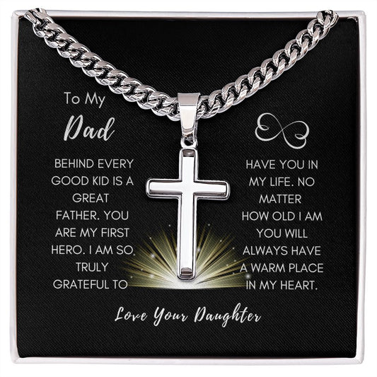 First Hero Daddy | Artisan Cuban Cross Gift