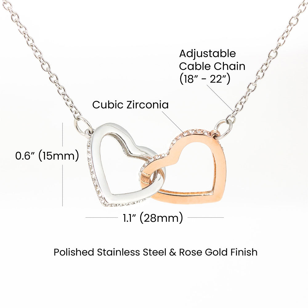 Rose Gold Double Heart Necklace
