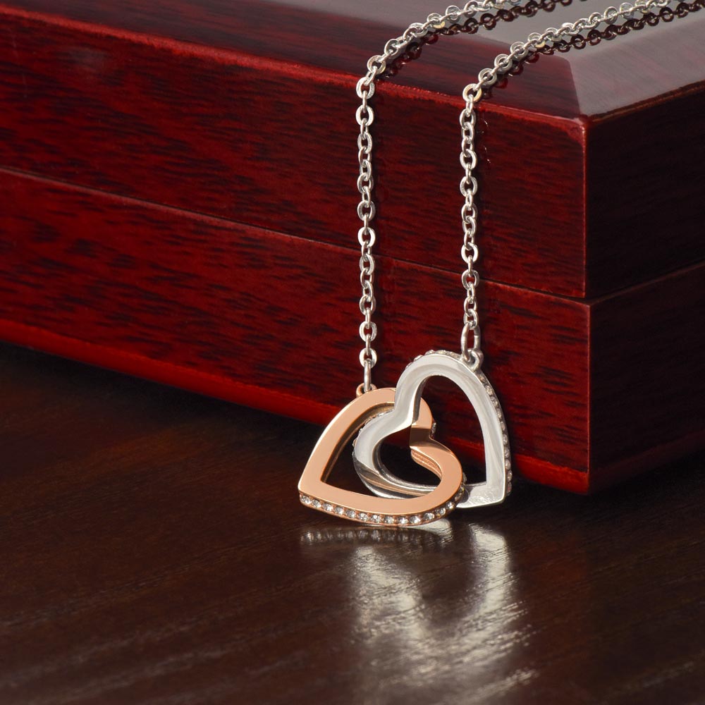 Rose Gold Double Heart Necklace