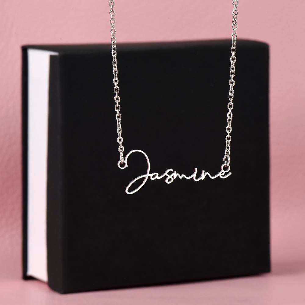 Name Across My Heart Signature Necklace