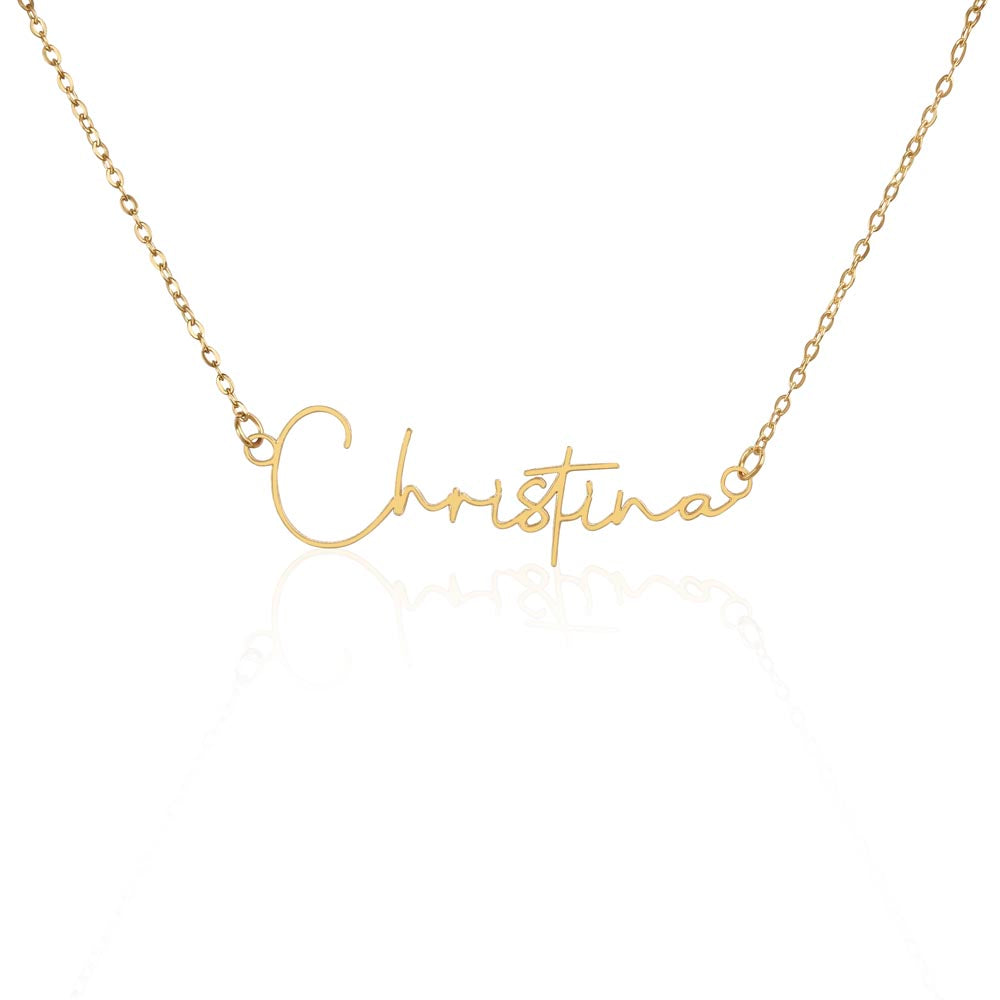 Name Across My Heart Signature Necklace