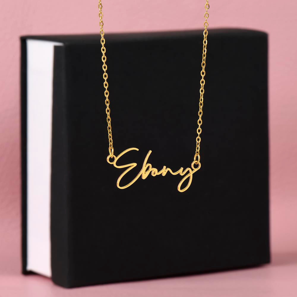 Name Across My Heart Signature Necklace