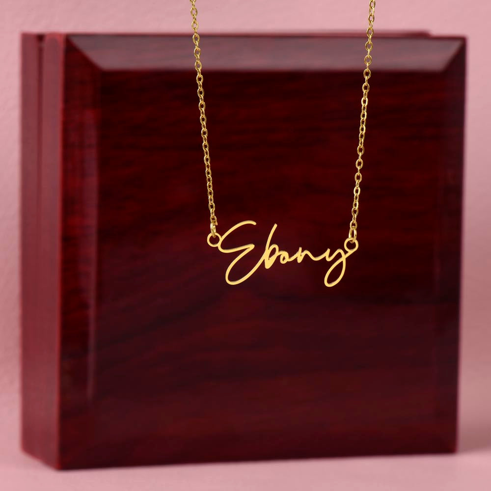 Name Across My Heart Signature Necklace