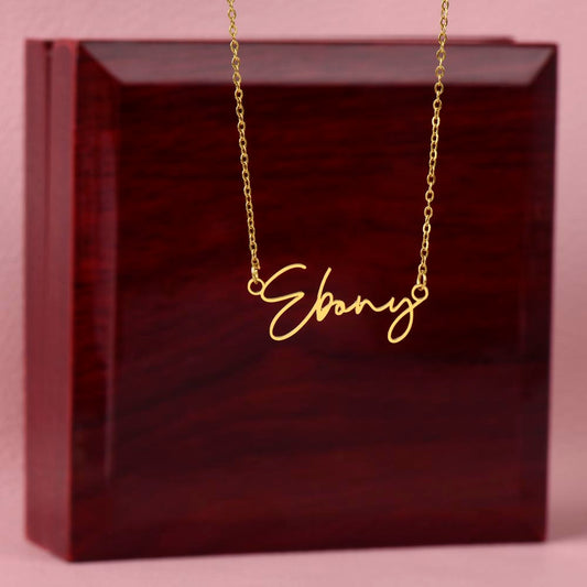 Name Across My Heart Signature Necklace