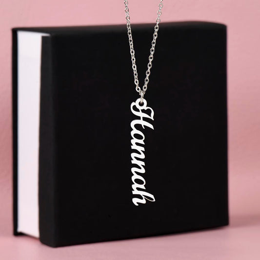 Vertical Drop Name Necklace