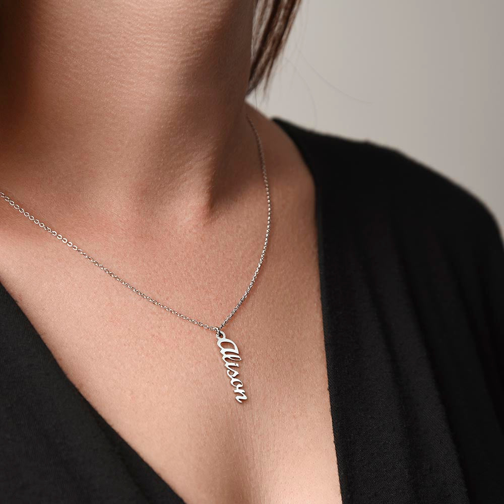 Vertical Drop Name Necklace