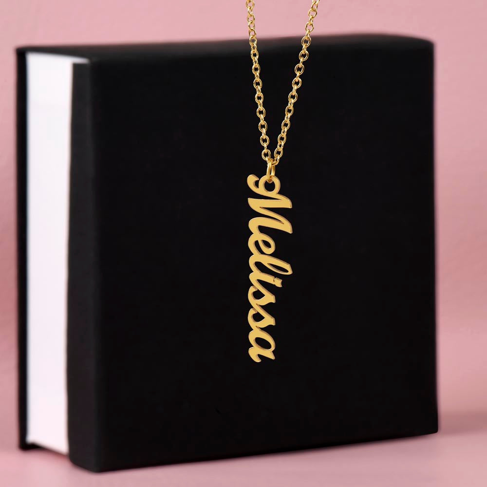 Vertical Drop Name Necklace