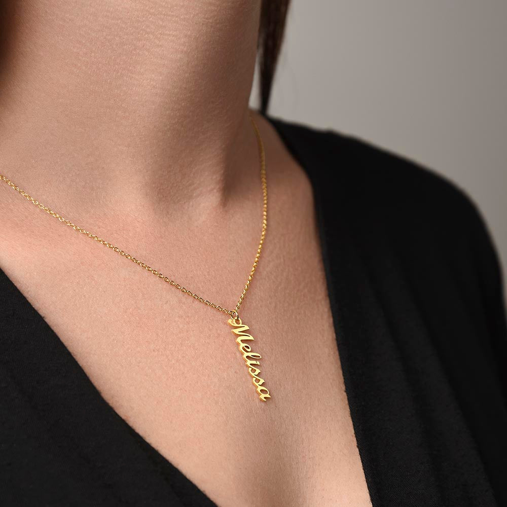 Vertical Drop Name Necklace