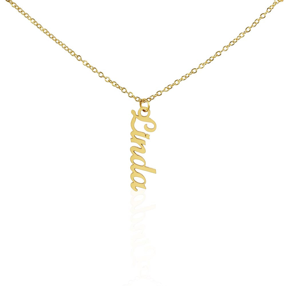Vertical Drop Name Necklace