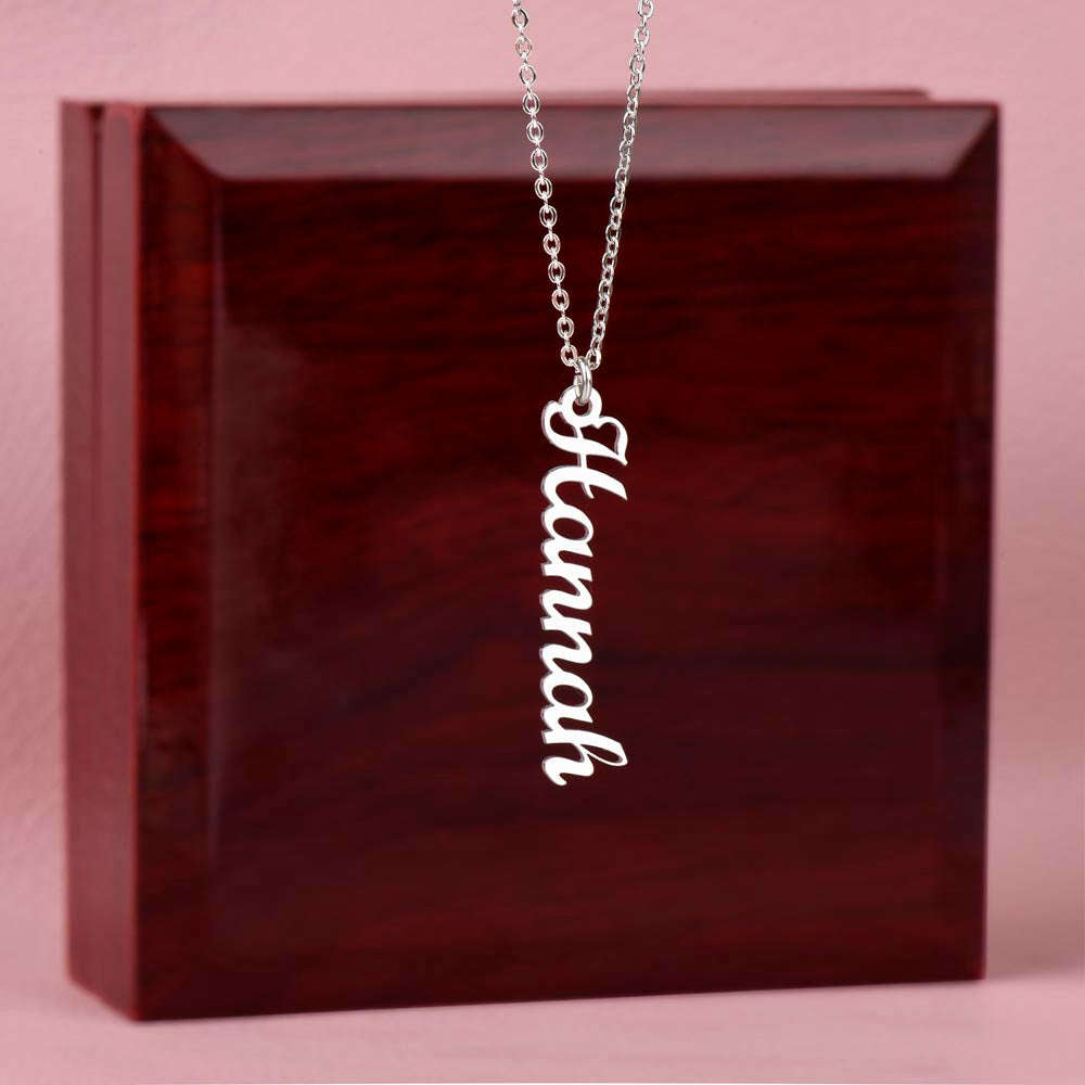 Vertical Drop Name Necklace