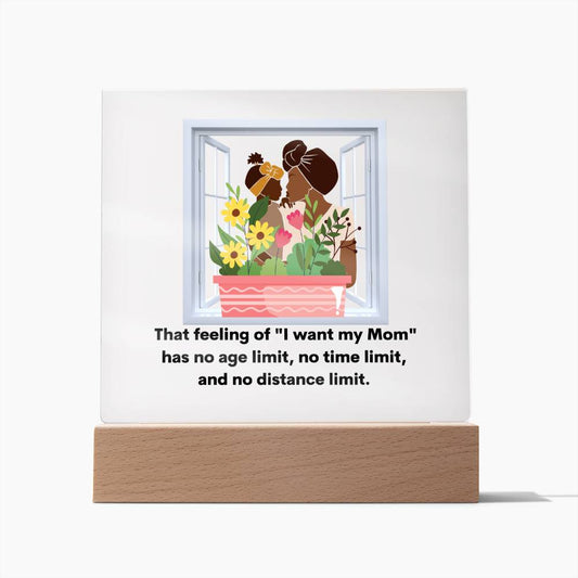 Best Mom No Limit Mom Gift from Daughter Acrylic Plaque African American Family