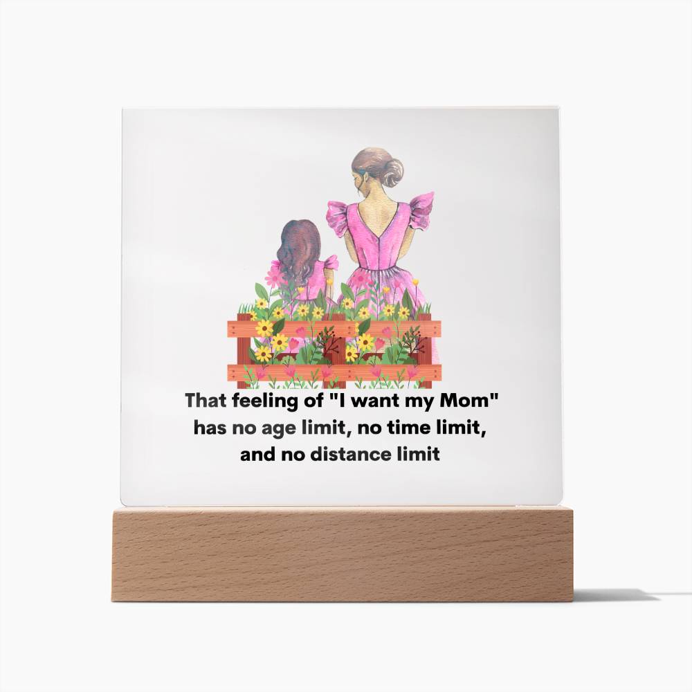 Mom Gift from Daughter Mom No Limit Family Acrylic Plaque