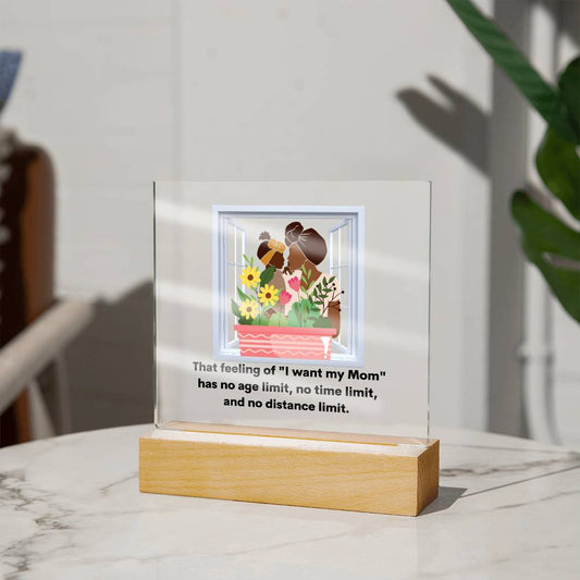 Best Mom No Limit Mom Gift from Daughter Acrylic Plaque African American Family