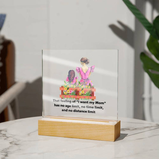 Mom Gift from Daughter Mom No Limit Family Acrylic Plaque