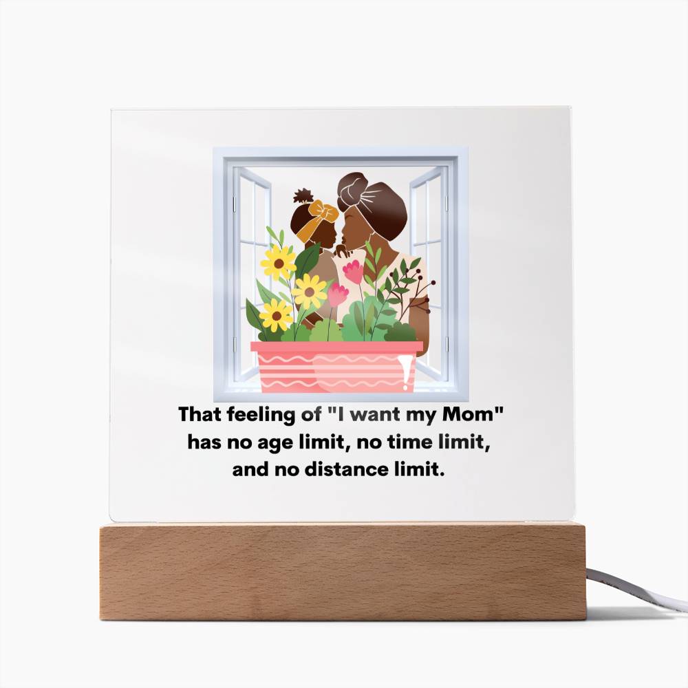 Best Mom No Limit Mom Gift from Daughter Acrylic Plaque African American Family