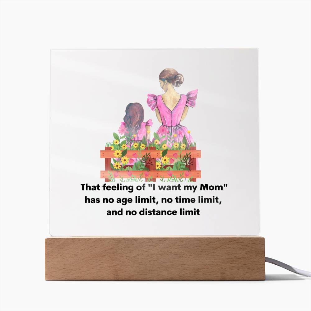Mom Gift from Daughter Mom No Limit Family Acrylic Plaque