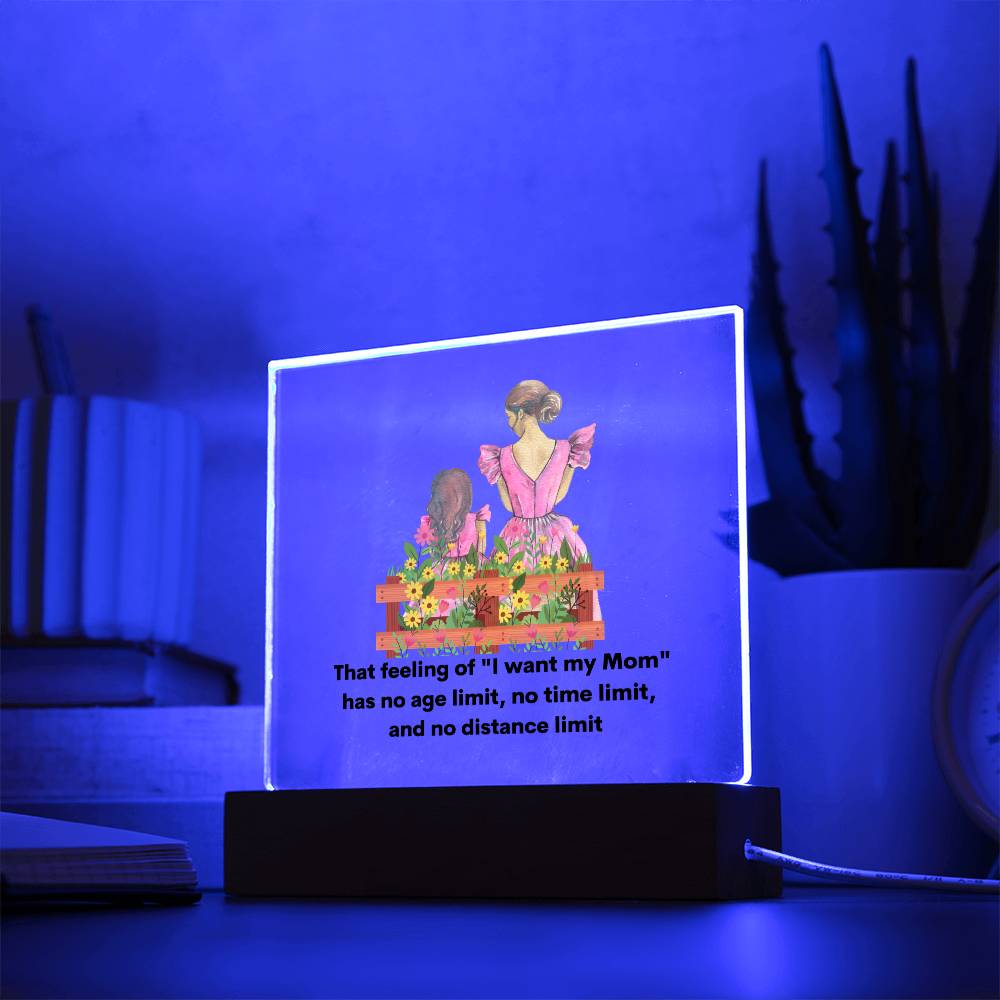 Mom Gift from Daughter Mom No Limit Family Acrylic Plaque