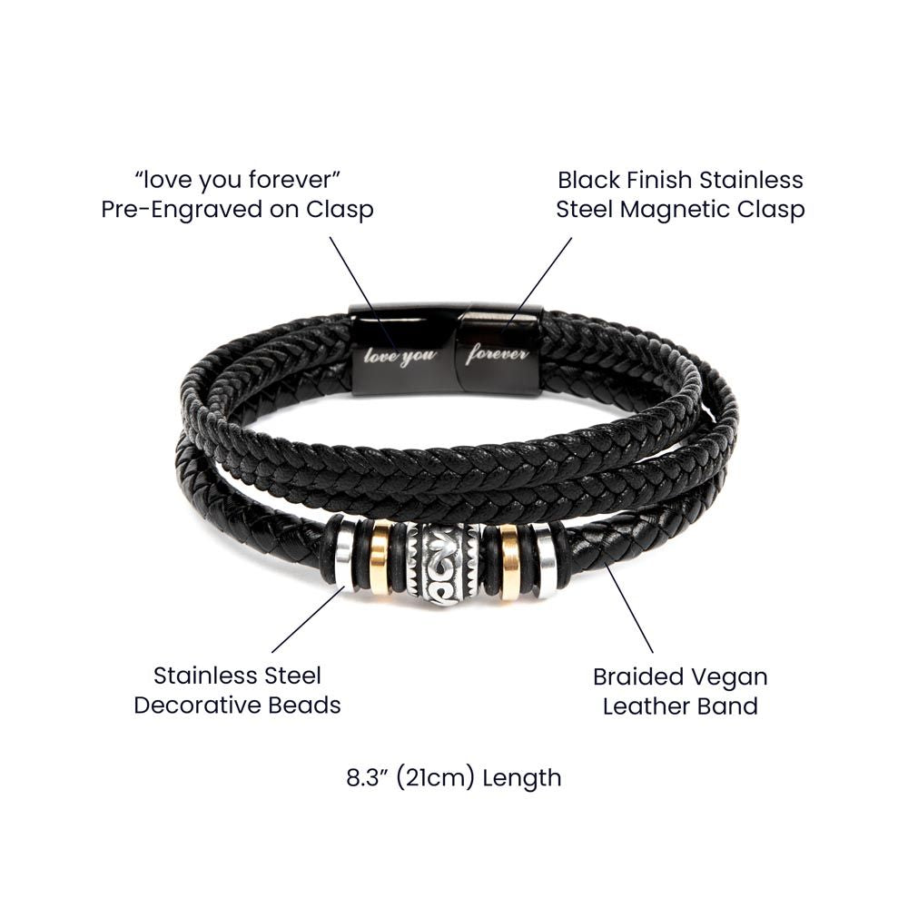 Boy Baby Bump Love | Man's Bracelet Gift