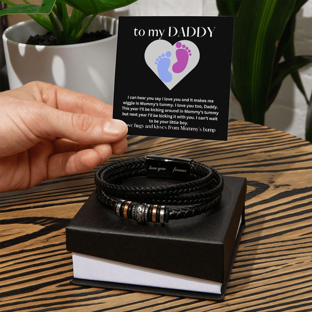 Boy Baby Bump Love | Man's Bracelet Gift