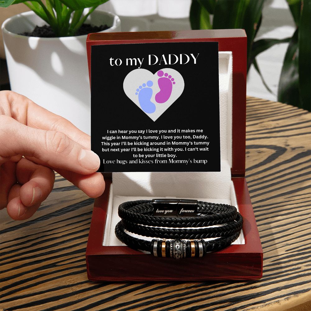 Boy Baby Bump Love | Man's Bracelet Gift