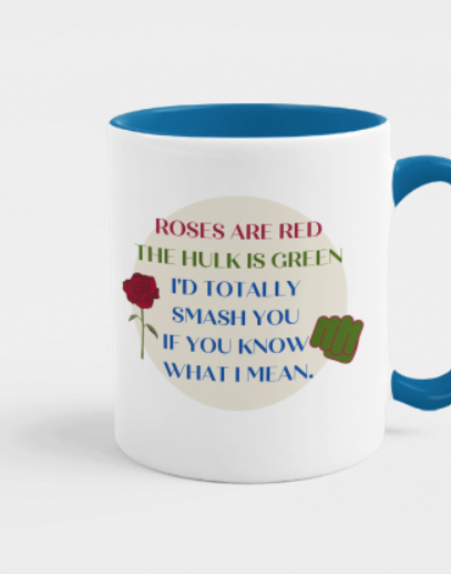 Roses Are Red Poetry Accent Mug
