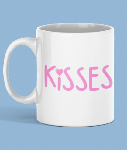 I Heart Kisses White Coffee Mug
