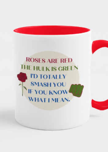 Roses Are Red Poetry Accent Mug
