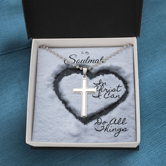 In Christ I Can | Cross Ball Chain
