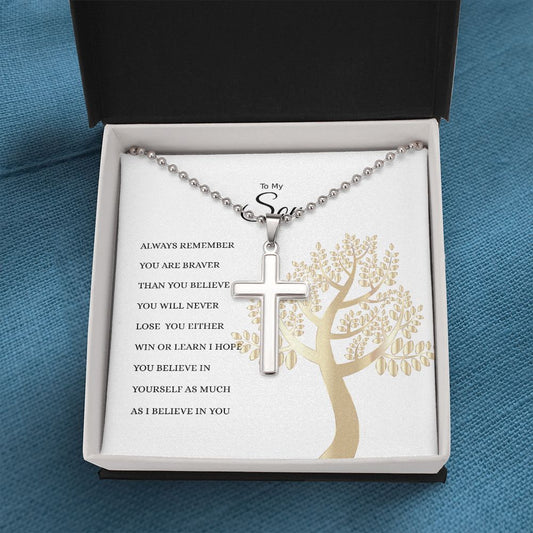 Always Remember Son | Cross Ball Chain Gift