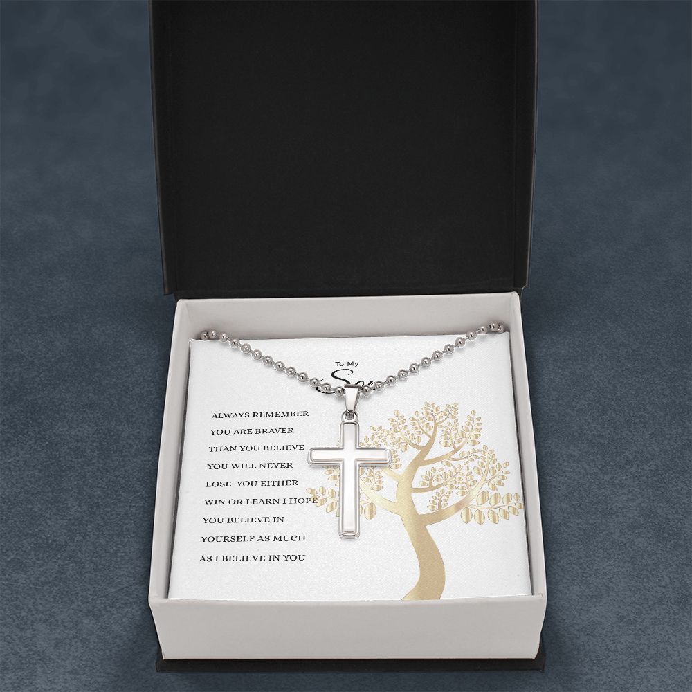 Always Remember Son | Cross Ball Chain Gift