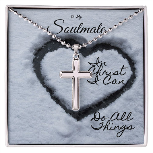 In Christ I Can | Cross Ball Chain