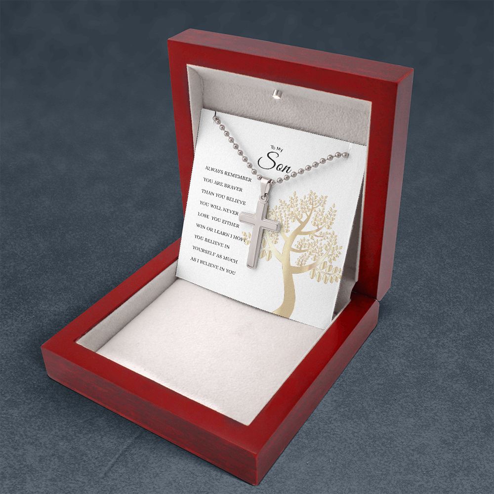 Always Remember Son | Cross Ball Chain Gift