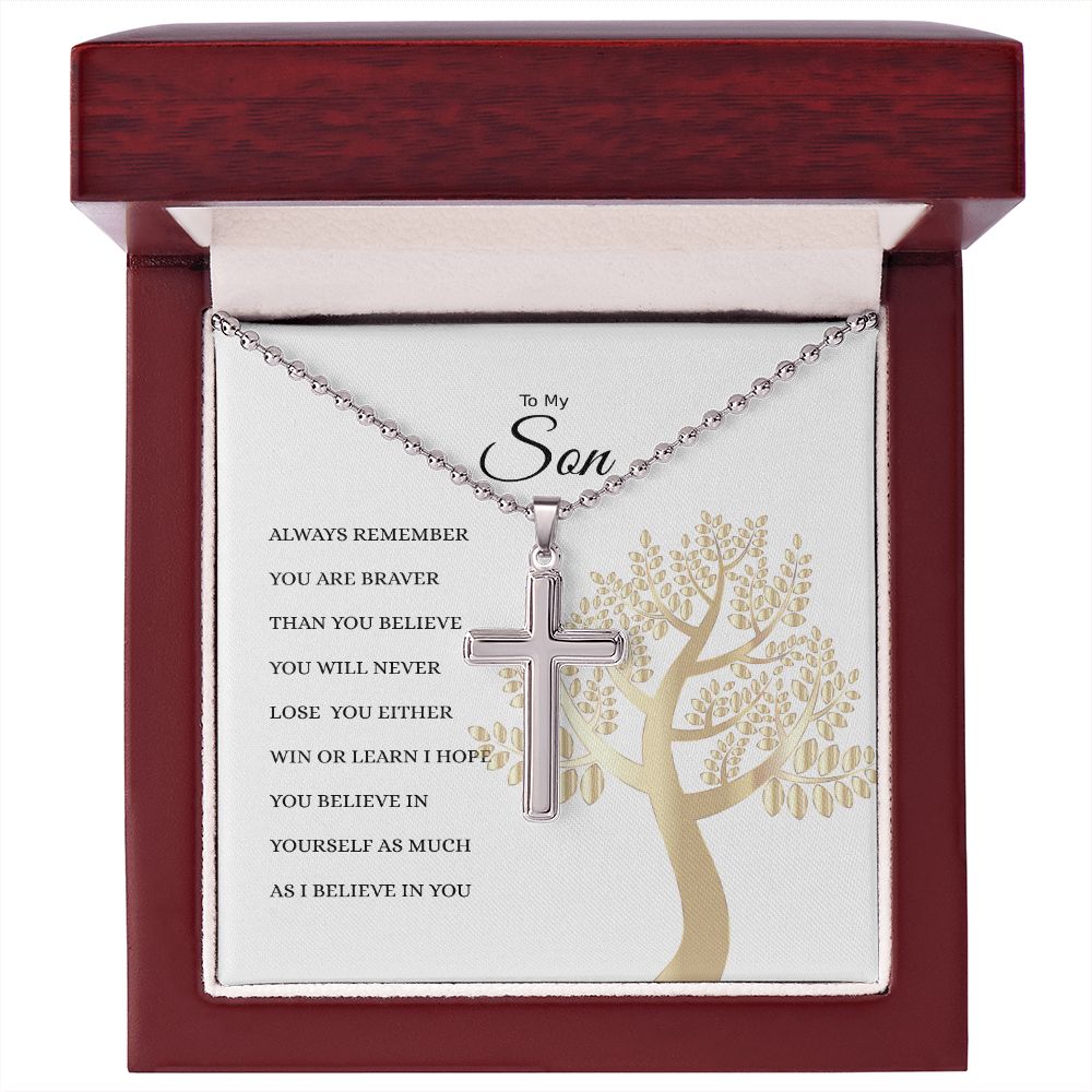 Always Remember Son | Cross Ball Chain Gift