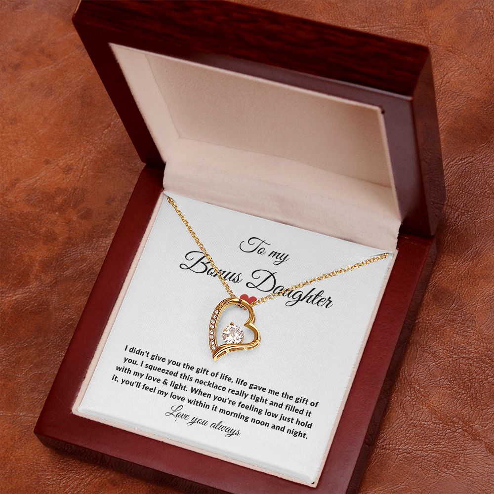Bonus Daughter Love & Light | Forever Love Necklace Gift