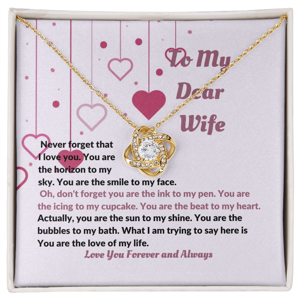 To My Dear Wife | My Love Necklace Gift