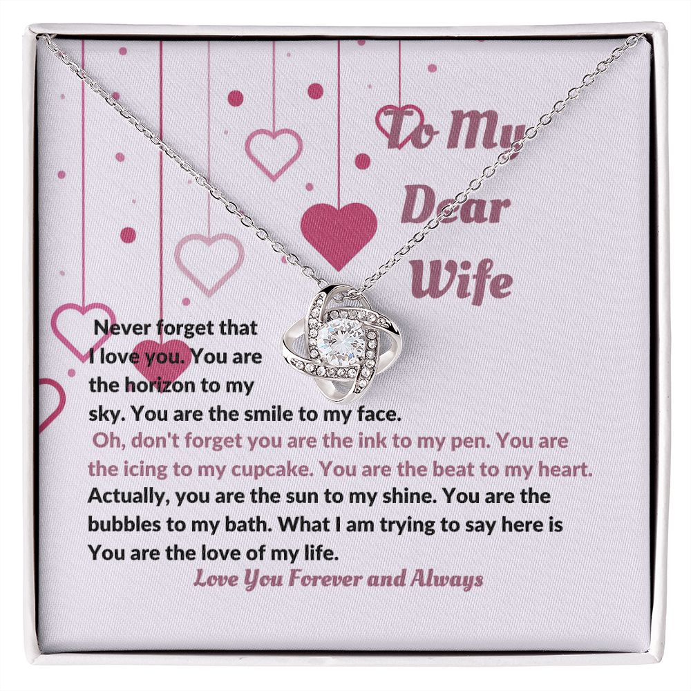 To My Dear Wife | My Love Necklace Gift