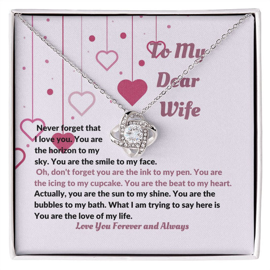 To My Dear Wife | My Love Necklace Gift