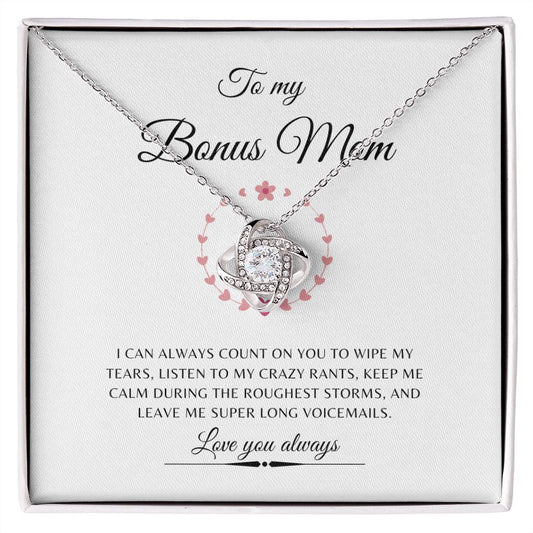 To My Bonus Mom Count On You Funny | Necklace Gift
