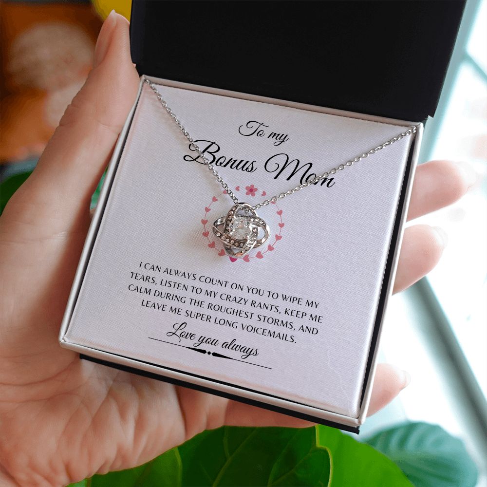 To My Bonus Mom Count On You Funny | Necklace Gift