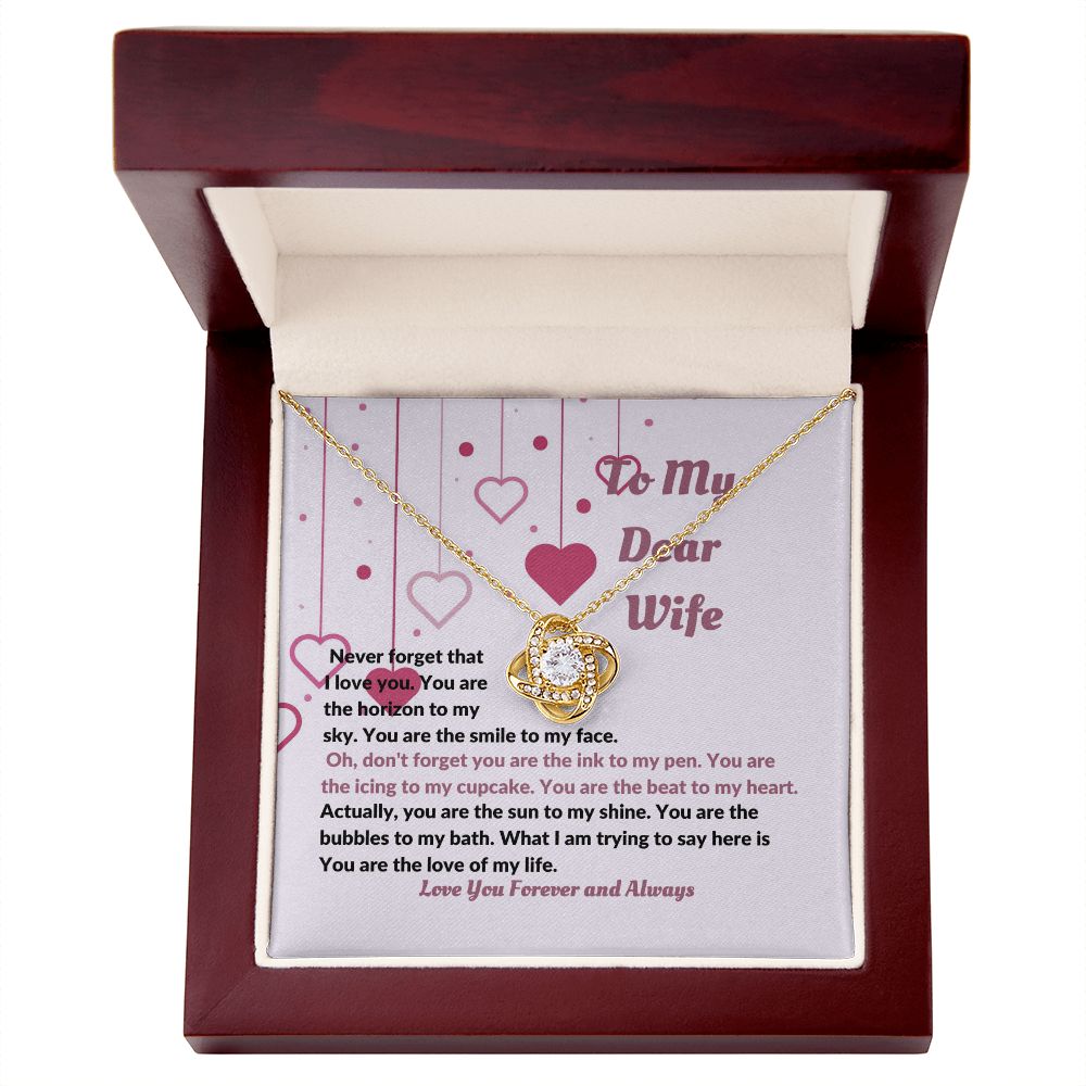 To My Dear Wife | My Love Necklace Gift